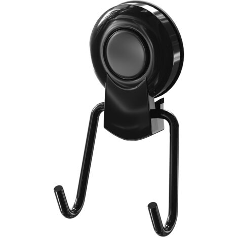 Wholesale Domestic SuctionLoc Black Wall Mounted Double Robe Hook