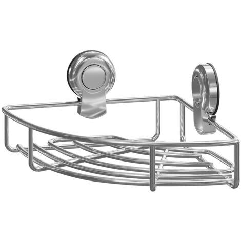 Wholesale Domestic SuctionLoc Chrome Wall Mounted Corner Basket
