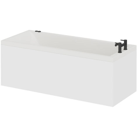 Wholesale Domestic Summit 1700mm x 700mm 6 Jet Matt Black V-Tec Single Ended Whirlpool Bath