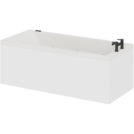 Wholesale Domestic Summit 1700mm x 750mm 6 Jet Matt Black V-Tec Single Ended Whirlpool Bath