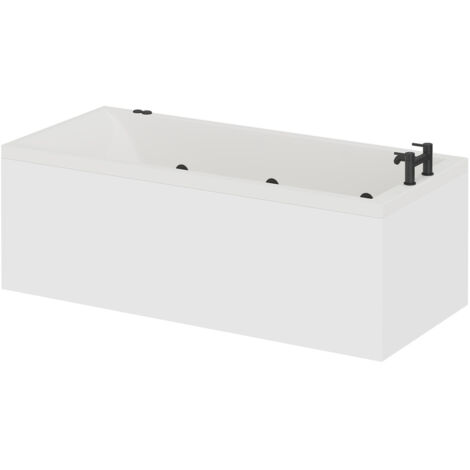 Wholesale Domestic Summit 1800mm x 800mm 6 Jet Matt Black V-Tec Single Ended Whirlpool Bath