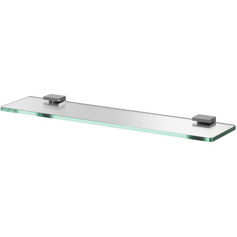 Wholesale Domestic Taurus Polished Chrome and Glass Wall Mounted Vanity Shelf