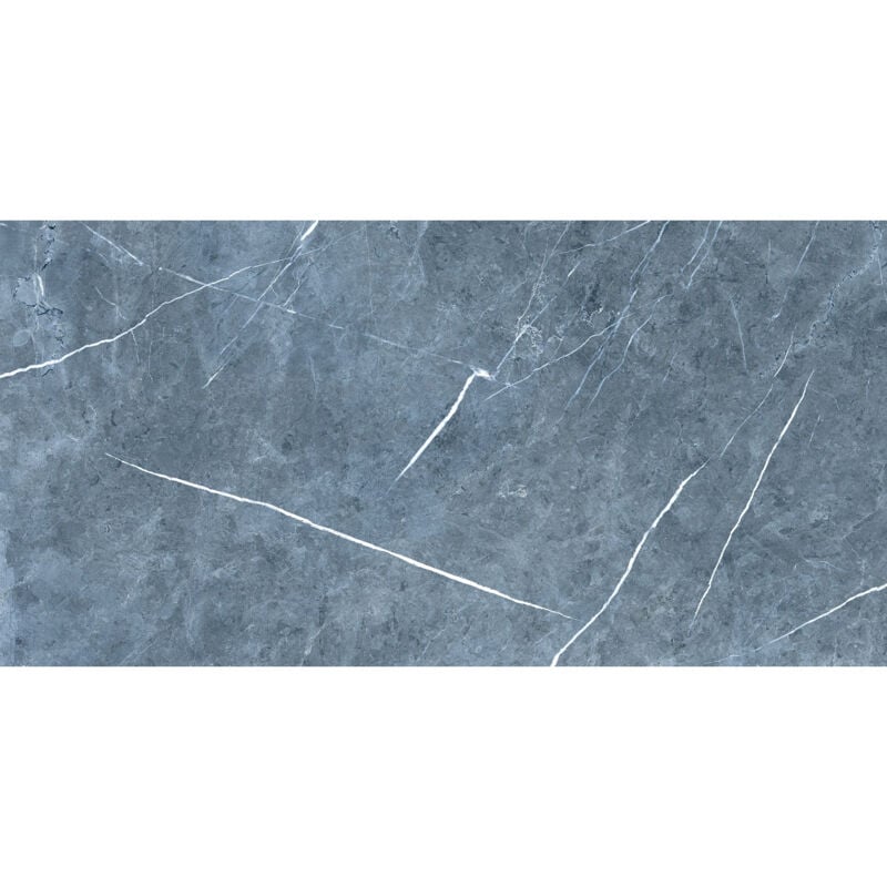 Wholesale Domestic Theatre Polished Blue 30cm x 60cm Porcelain Wall and Floor Tile - Blue