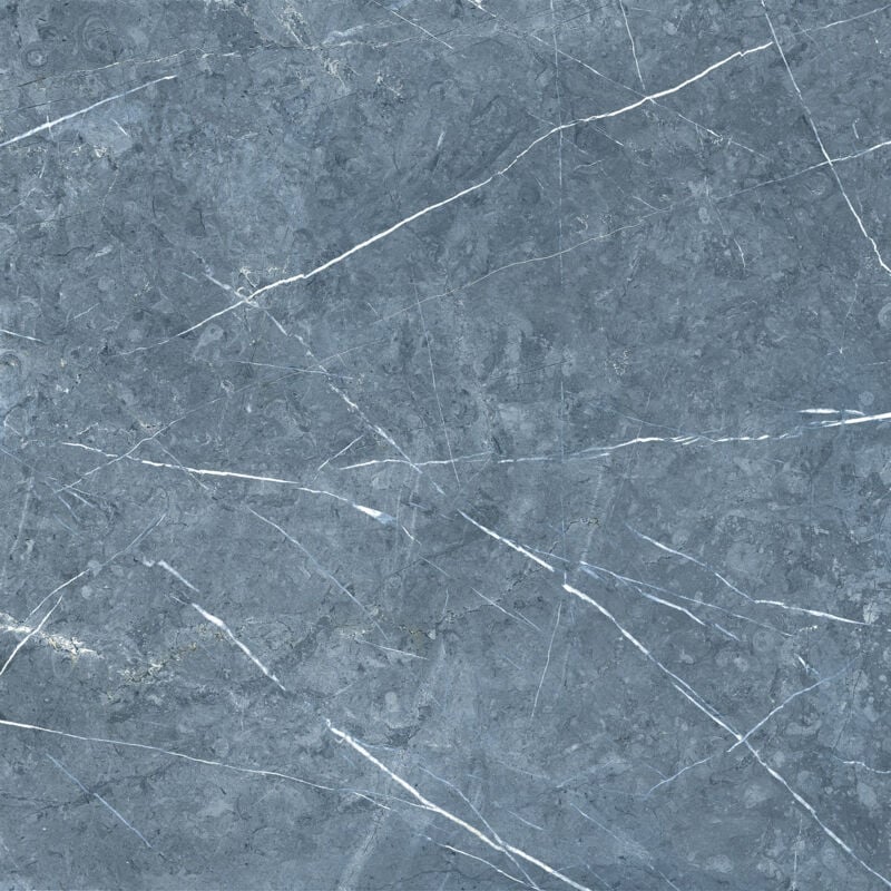 Theatre Polished Blue 60cm x 60cm Porcelain Wall and Floor Tile - Blue - Wholesale Domestic