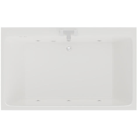 Wholesale Domestic Verna 1800mm x 1100mm 6 Jet Chrome Flat Jet Double Ended Whirlpool Bath