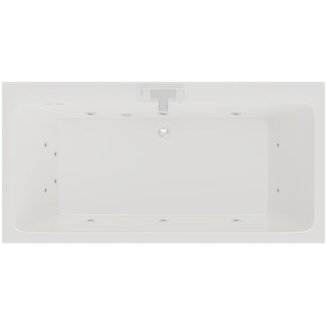 Wholesale Domestic Verna 1800mm x 900mm 12 Jet Chrome Flat Jet Double Ended Whirlpool Bath