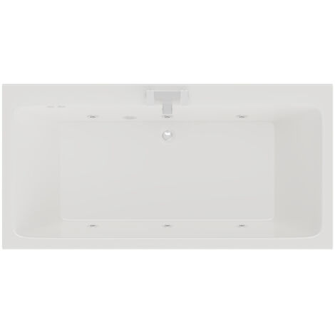 Wholesale Domestic Verna 1800mm x 900mm 6 Jet Chrome Flat Jet Double Ended Whirlpool Bath
