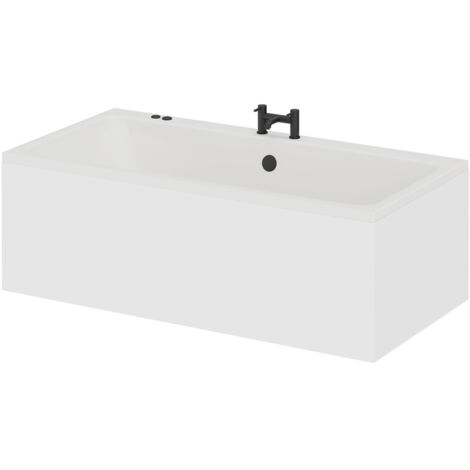 Wholesale Domestic Verna 1800mm x 900mm 6 Jet Matt Black V-Tec Double Ended Whirlpool Bath