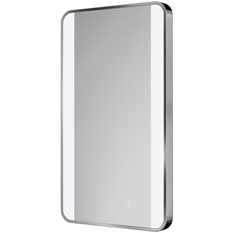 Wholesale Domestic Wade Polished Chrome 400mm x 700mm Illuminated Dimmable LED Mirror with Demister and Touch Sensor