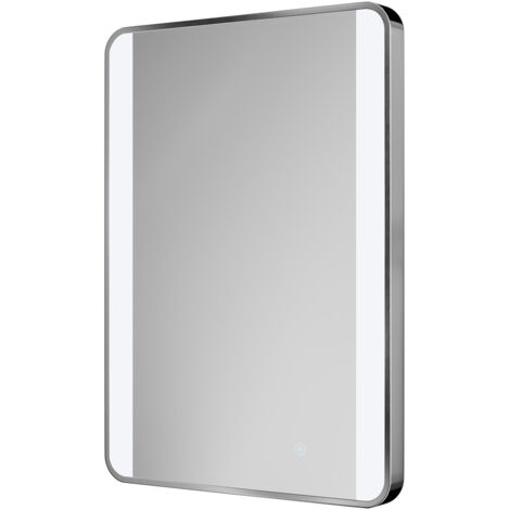 Wholesale Domestic Wade Polished Chrome 500mm x 700mm Illuminated Dimmable LED Mirror with Demister and Touch Sensor