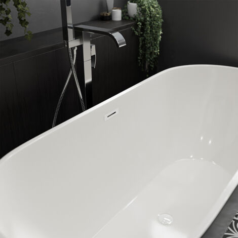 Wholesale Domestic White Overflow Insert and Dome Waste Cover for Sharm Cairo and Luxor Freestanding Baths