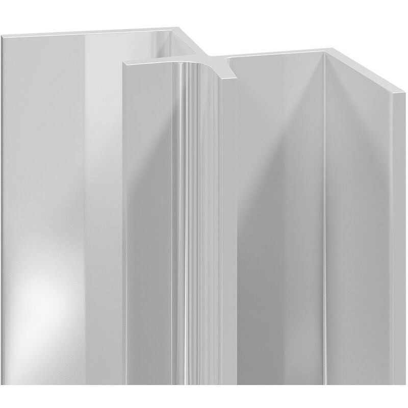 10mm Bright Polished Aluminium Wall Panel Internal Corner Trim - Chrome - Wholepanel