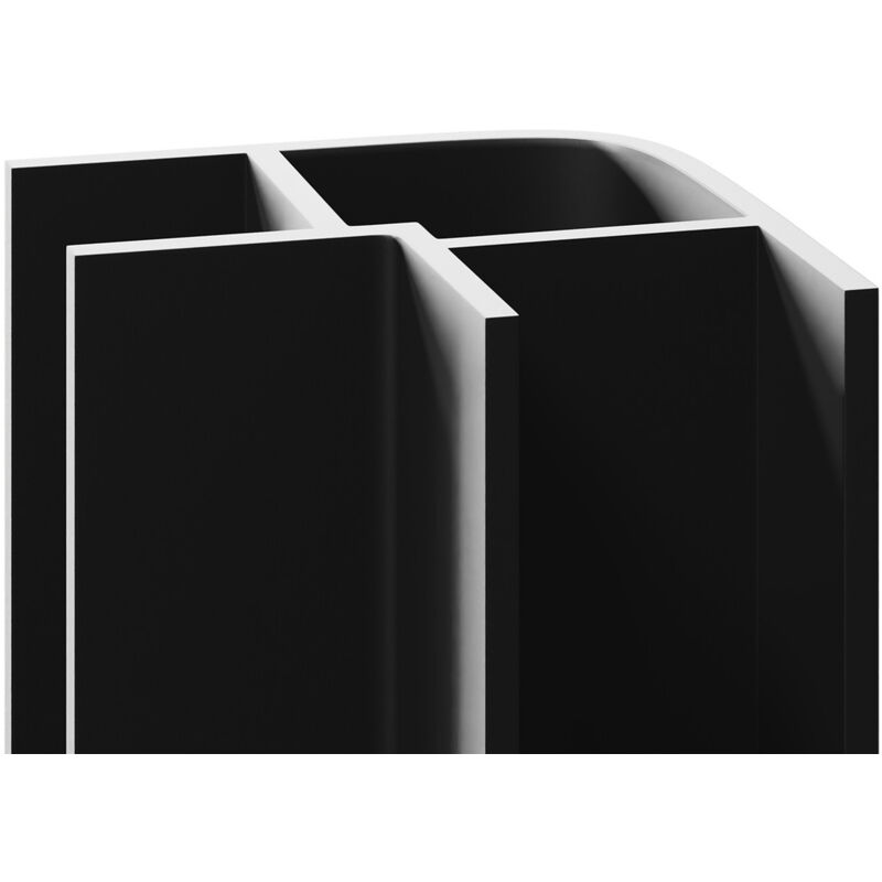 10mm Matt Black Anodised Aluminium Wall Panel External Corner Trim - Matt Black - Wholepanel