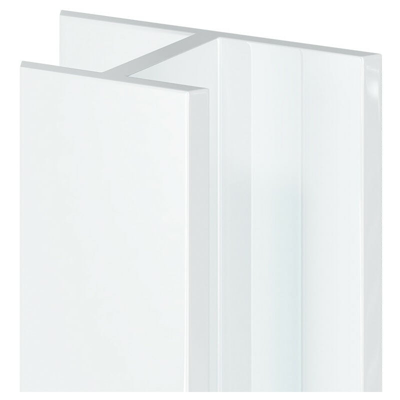 10mm White Aluminium Wall Panel h Joint Trim - White - Wholepanel