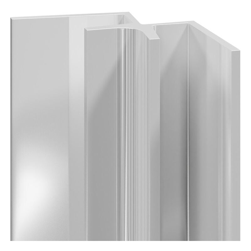 Wholepanel - 5mm Bright Polished Aluminium Wall and Ceiling Panel Internal Corner Trim - Chrome