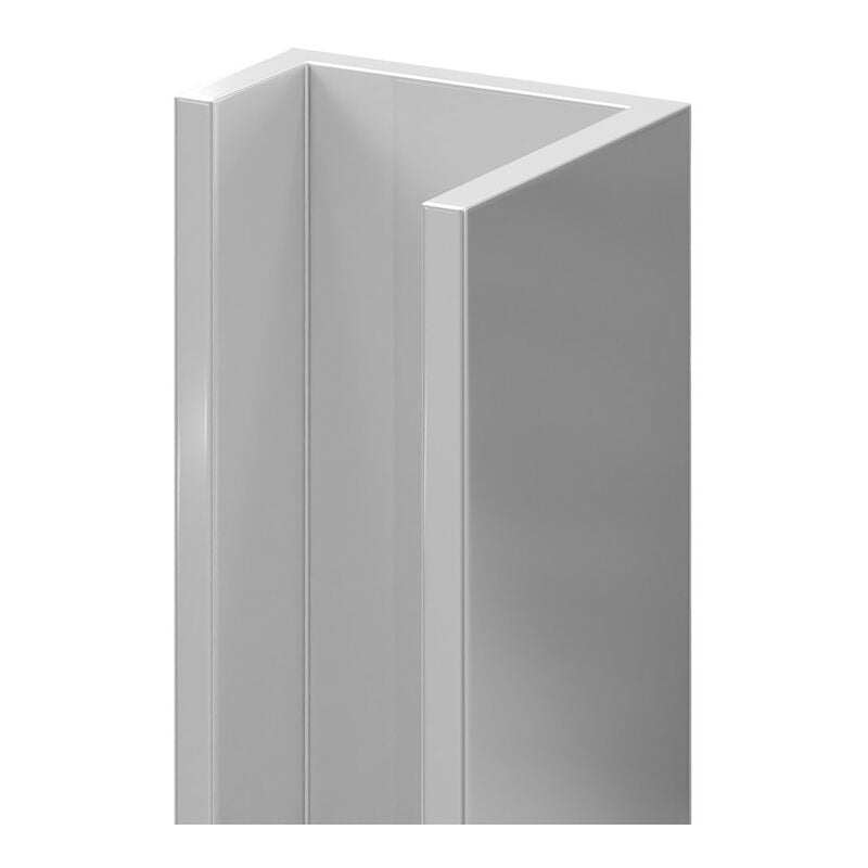 Wholepanel - 5mm Bright Polished Aluminium Wall and Ceiling Panel u Trim - Chrome