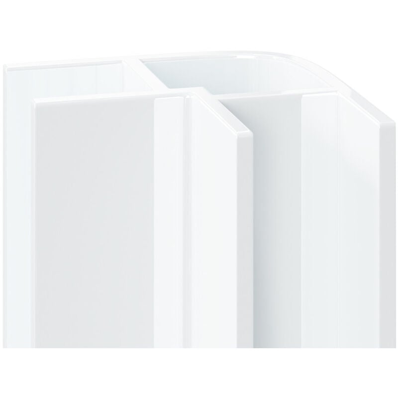 Wholepanel - 5mm White Aluminium Wall Panel External Corner Trim - White