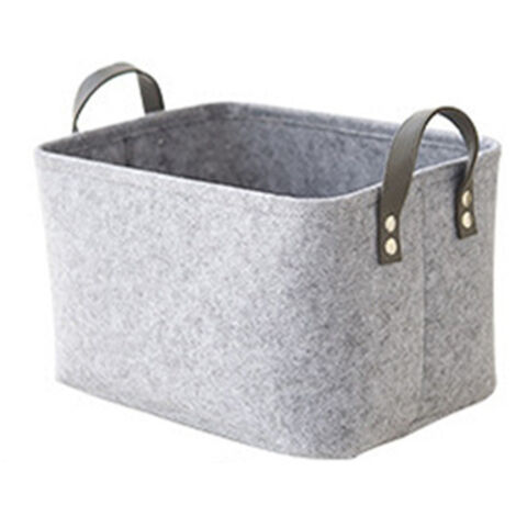Wholesale felt storage basket felt dirty clothes storage basket household debris felt storage bag can be customized gray Medium