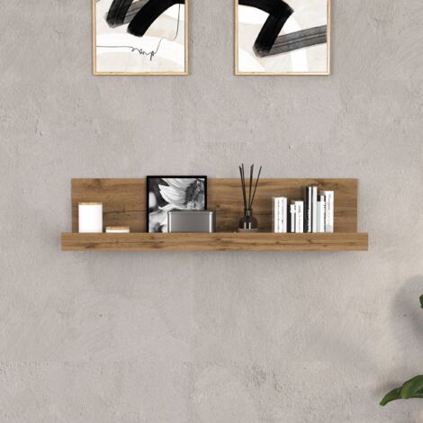 WHOUS Mensola da muro Chronos colore rovere 120x25x28 cm
