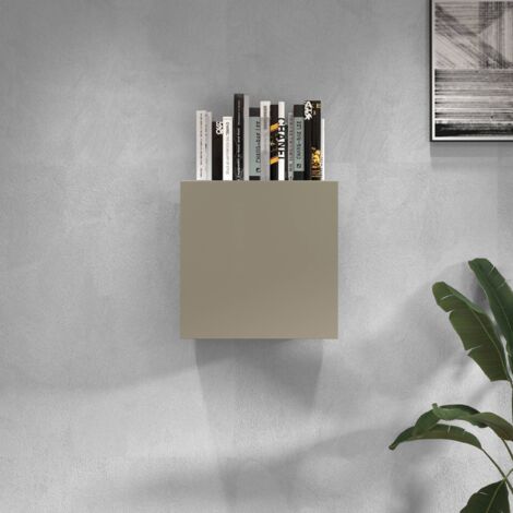 WHOUS Pensile a cubo Chronos con 1 anta tortora opaco 50x35x50 cm
