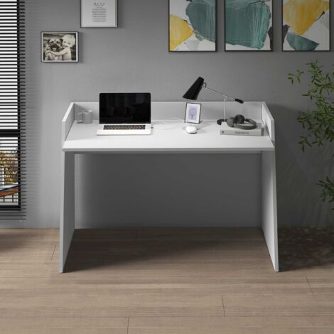 WHOUS Scrivania Easy bianco opaco 100x50x75 cm