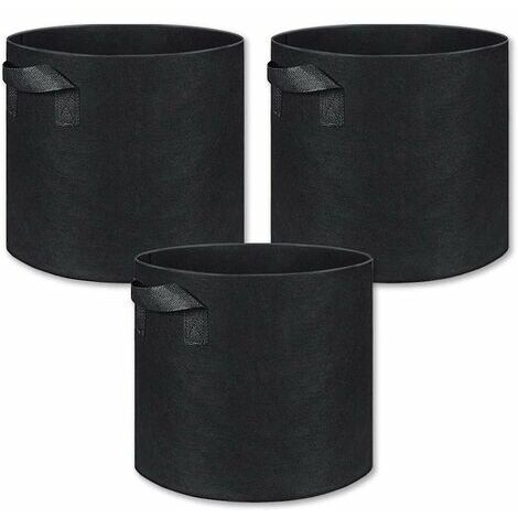 WHWY Lot de 3 sacs de culture Smart Pots en tissu pour plantes avec poignées Bundle 3 gallons - PVN8L