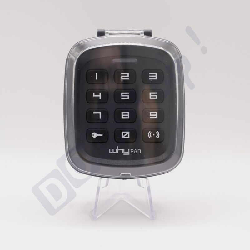 Why Evo - Clavier à code radio sans fil multifréquence universel noir - Code fixe ou Rolling Code - ip 52 - Référence Why Pad 8991008