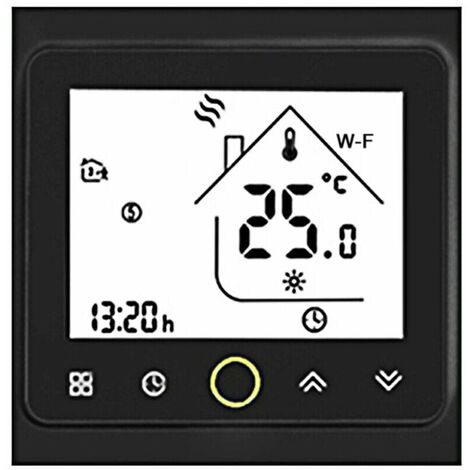 Wi-Fi APP Control 5A Termostato intelligente compatibile con Alexa/Google Home Termostati per caldaie acqua/gas per la casa - Nero BHT-002-GCLW