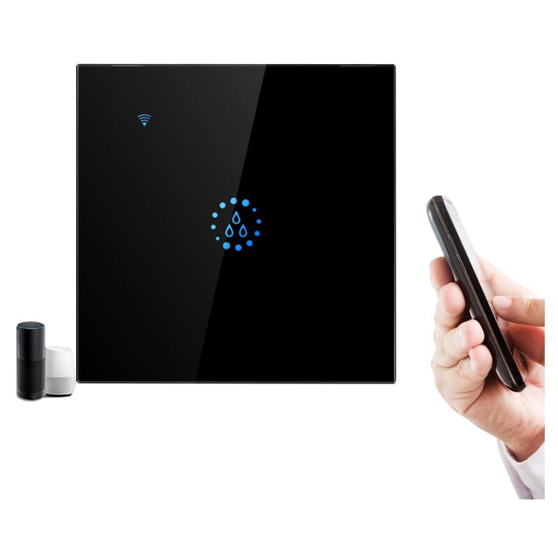 Interrupteur tactile de chaudière intelligente Wi-Fi, commande vocale compatible avec Alexa Google Home APP, télécommande, planification, partage