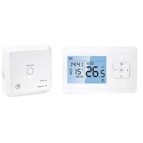Wi - Fi Smart thermostat avec récepteur RF thermostat Programmable sans fil, application murale, compatible avec Alexa Google assistant, chaudière à gaz température de chauffage,de dyk.Trywise