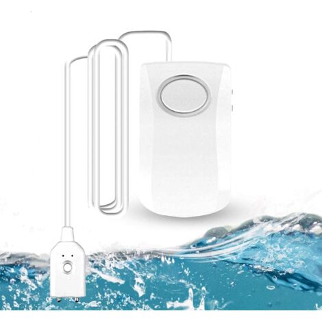 Wi-Fi Water Leak Detector, 130dB Smart Flood Detector, Water Detector Wireless Water Alarm Sensor, Push Notifications on Smartphones TUYA/Smart Life APP