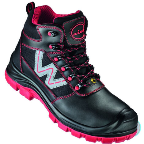 WICA Schnüstiefel CANELLI Schwarz/rot, S3 SR ESD Gr. 42