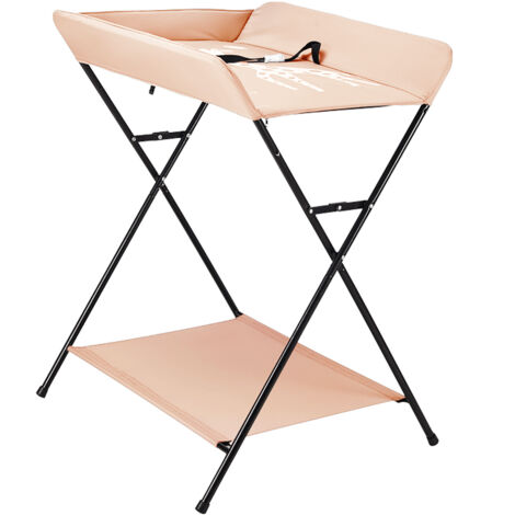 Wickeltisch Wickeltischauflage Mit 3 Fächer Wickelkommode Baby Wickelkombi Wickelauflage Klappbar Khaki ohne Räder