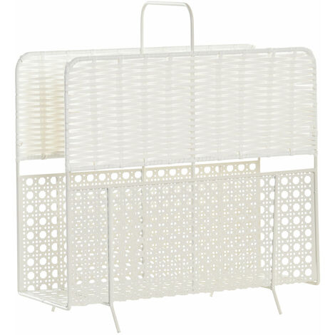 Wicker Rack in Wicker 36.5x15x41 Metall Wicker Halter Metallmaterial mehrfarbiger Farbfamilienmantel, Vorspeise und Geländer Details