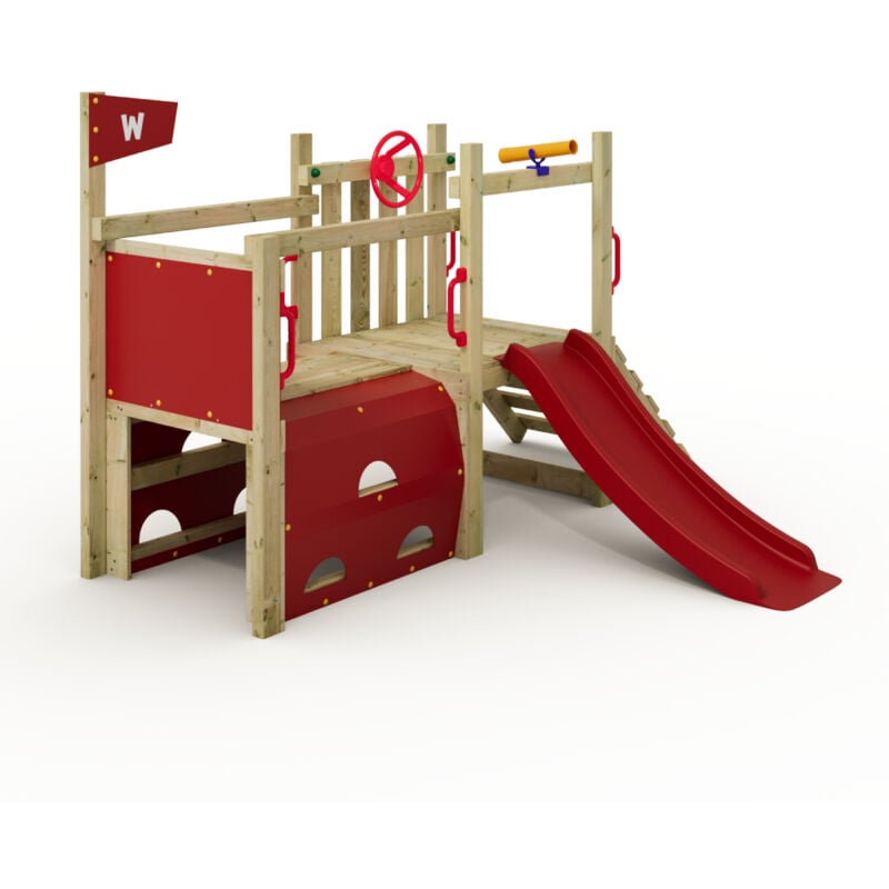 Wickey Aire de jeux My First Fort 2 pour jeunes enfants - rouge