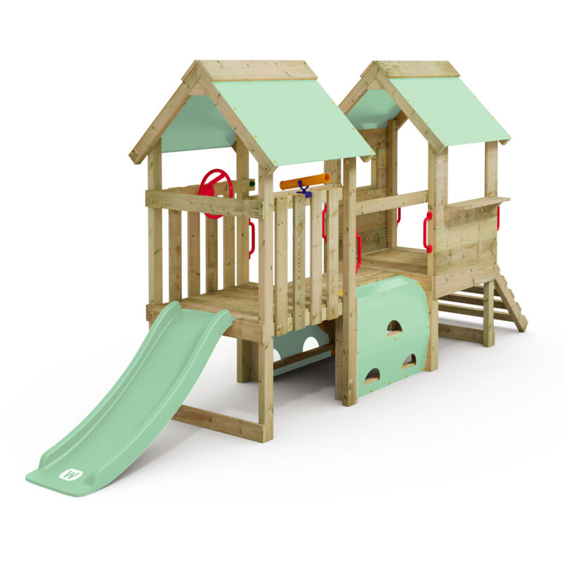 Tour d'escalade My First Playtower 2 : tour d'escalade pour tout-petits, tour de jeux avec accessoires – vert pastel - Wickey Tour d'escalade My First Playtower 2 : tour d'escalade pour tout-petits, tour de jeux avec accessoires – vert pastel - Wickey