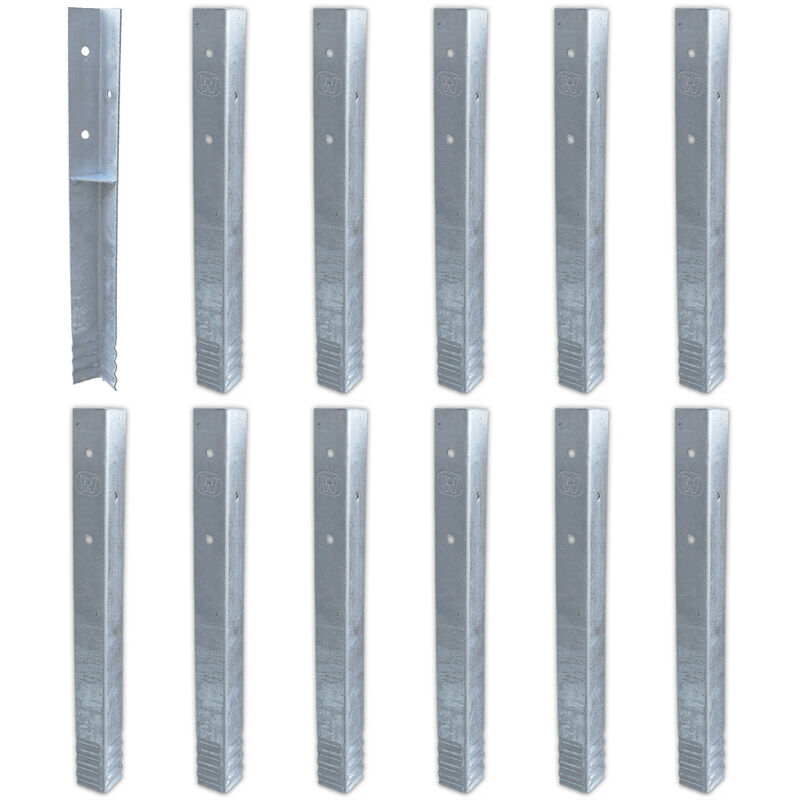 

WICKEY Anclaje para postes SolidLock - set de 12 anclajes para parque infantil de madera & columpio, anclaje en ángulo para vallado
