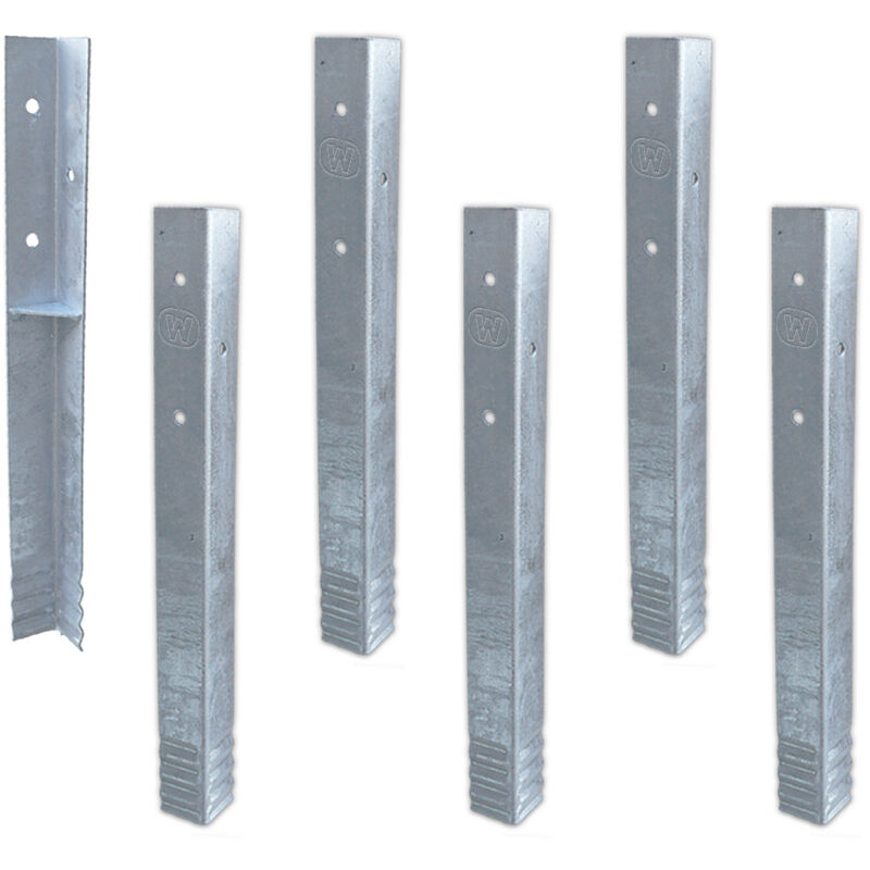 Wickey - Ground Anchor Post Anchor Set Solidlock For Climbing Frame & Swing Set, Angle Anchor For Play Tower & Garden Fence - 6 - Piece