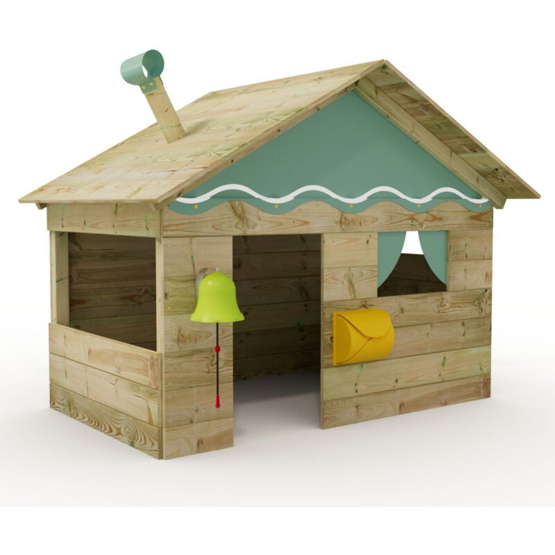 Wickey - Hostel – Cabane enfant en bois - bleu pastell