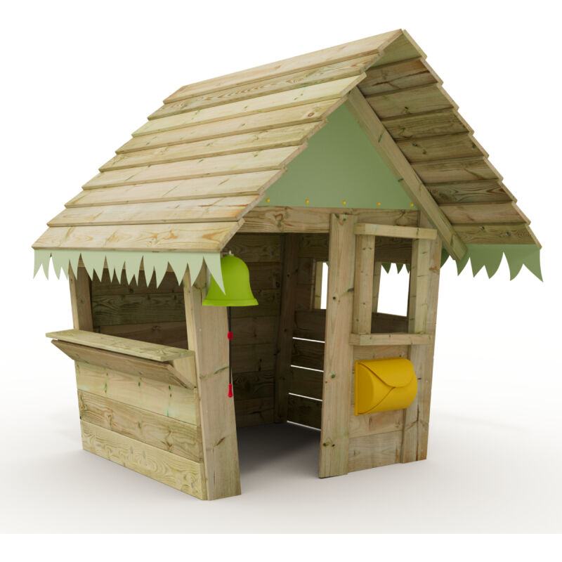Wickey - Saloon – Cabane enfant en bois - vert pastell