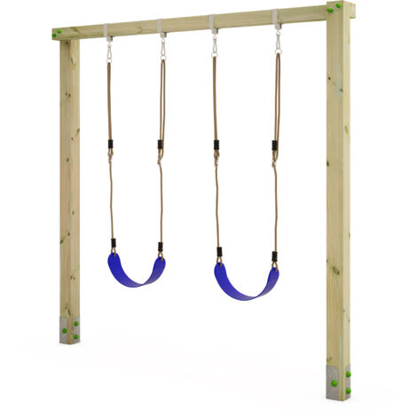 Schaukel Aero Star Holzschaukel Cubic Schaukel Schaukelgerüst aus Massivholz mit 2 Schaukelsitzen