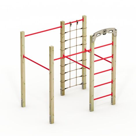 Wickey Sprossenwand Wickey FIT Base 625 - Outdoor-Sportgerät, Kraftstation, Fitnessstation, Sportgeräte für zuhause, Workout, Krafttraining, Gymtower, Fitnessturm, 5 Jahre Garantie auf Holz- und HDPE-