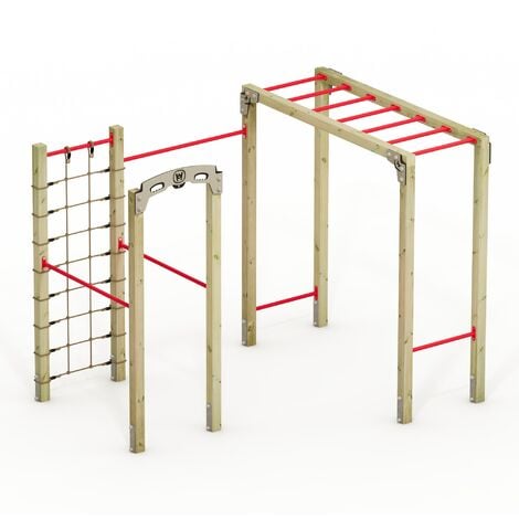 Wickey Sprossenwand Wickey FIT Base 820 - Outdoor-Sportgerät, Kraftstation, Fitnessstation, Sportgeräte für zuhause, Workout, Krafttraining, Gymtower, Fitnessturm, 5 Jahre Garantie auf Holz- und HDPE-