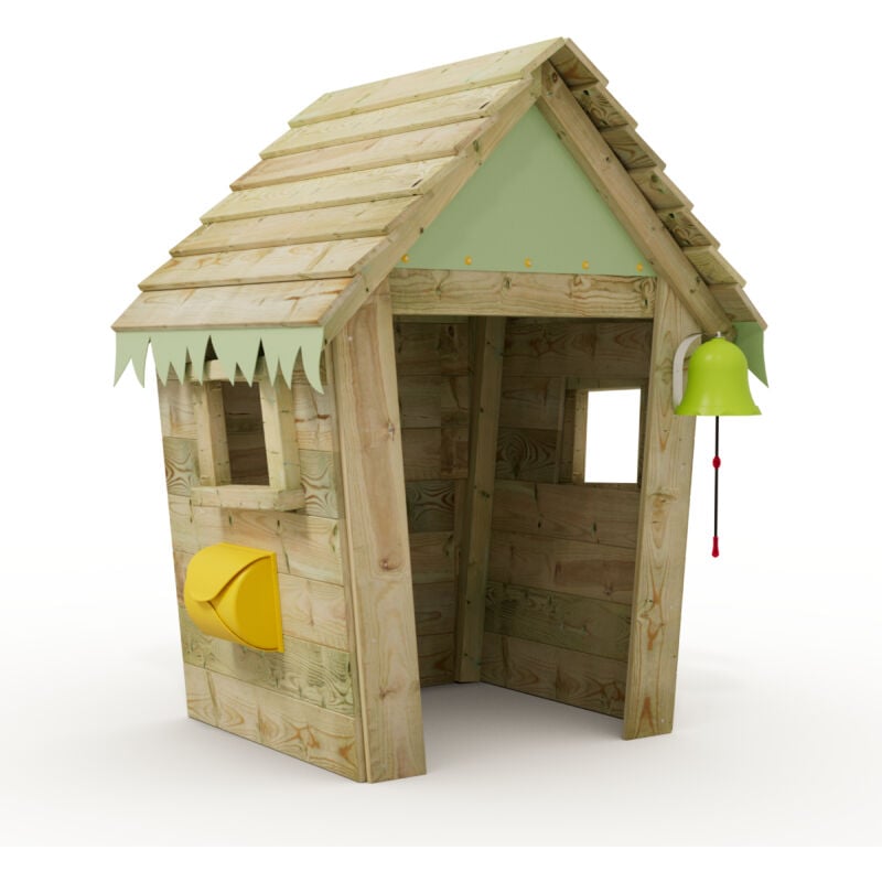 Wickey - Stable – Cabane enfant en bois - vert pastell