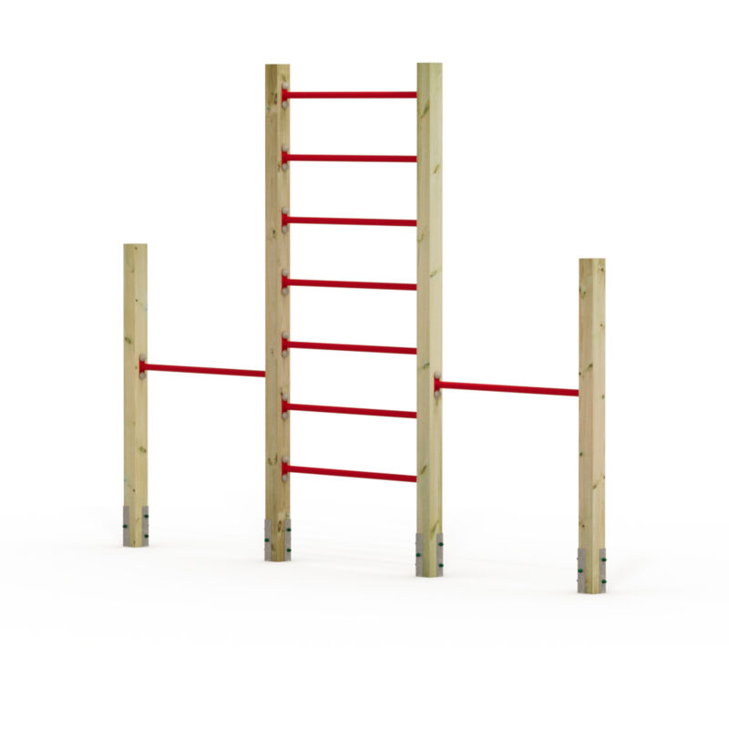 Turnreck fit Tumble 409 - Échelle à grimper avec barre double, 90 - 140 cm, - Kit complet, évolutif, extrêmement résistant aux intempéries, charge