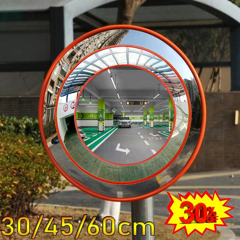 Dayplus - Wide Angle Convex Mirror Indoor Outdoor Road Mirrors Security Garage Parking Lot 45CM