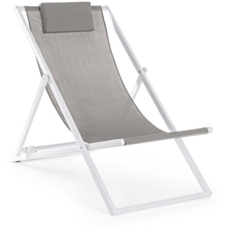 Widersprüchlicher Stahldecks mit Santorini -Textilensitz - White