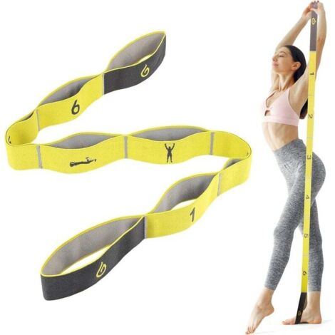 Widerstandsband für Fitnessübungen, 8 Widerstandsstufen, Fitnessband für Fitnessstudio, Pilates und Yoga