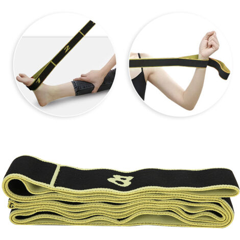 Widerstandsband für Yoga und Fitness, zur Verbesserung der Flexibilität und des Trainings – Gelb