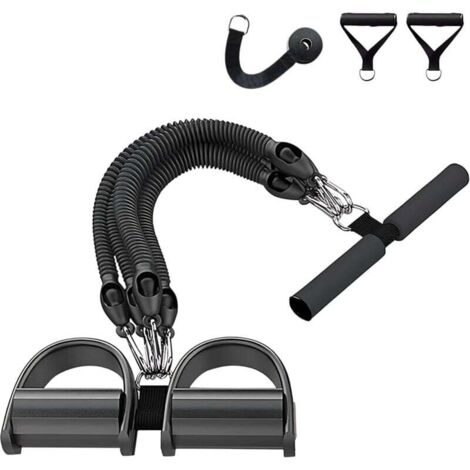 Widerstandsband-Set mit Fußpedal und Türanker – 45 kg Trainingsgerät für Zuhause, Heim-Fitnessstudio, Muskeltraining